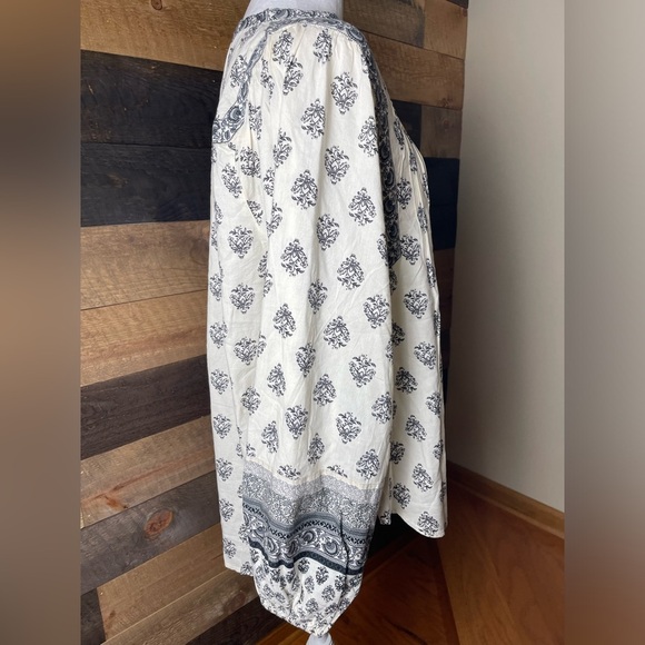 Old Navy Long-Sleeve Printed Poet Swing Peasant Blouse, Size Large Tall - Picture 2 of 8